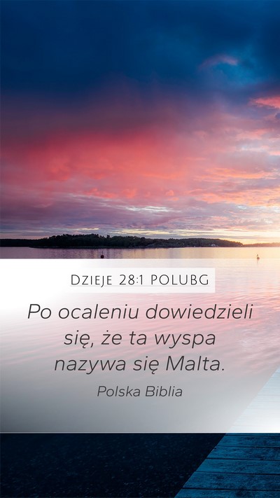 Dzieje 28:1 POLUBG Bible Verse Image