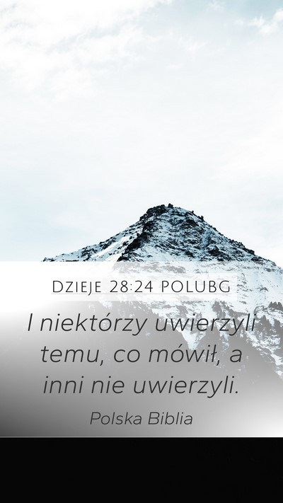 Dzieje 28:24 POLUBG Bible Verse Image