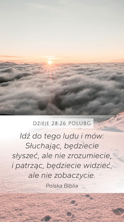 Dzieje 28:26 POLUBG Bible Verse Image