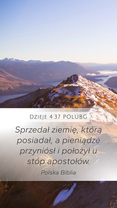Dzieje 4:37 POLUBG Bible Verse Image