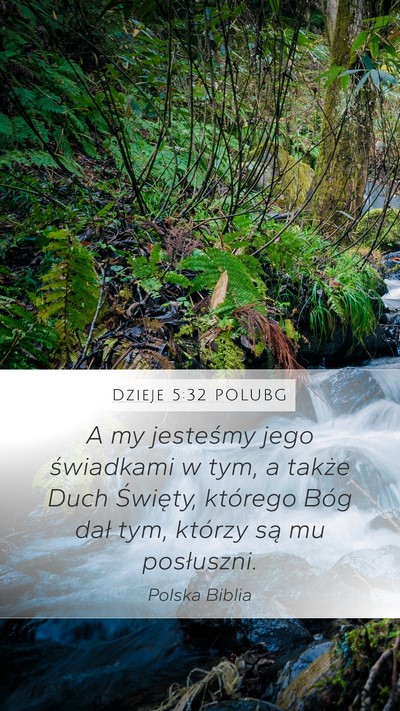 Dzieje 5:32 POLUBG Bible Verse Image