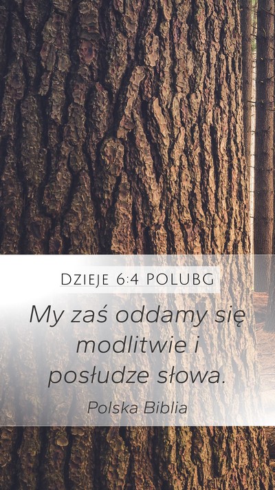 Dzieje 6:4 POLUBG Bible Verse Image