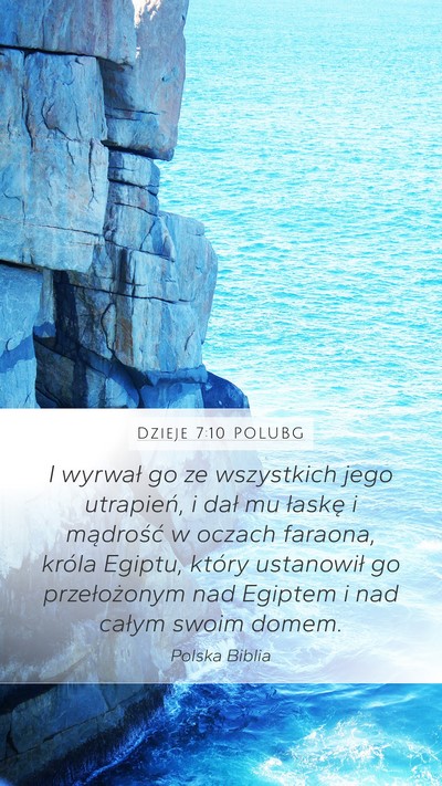 Dzieje 7:10 POLUBG Bible Verse Image
