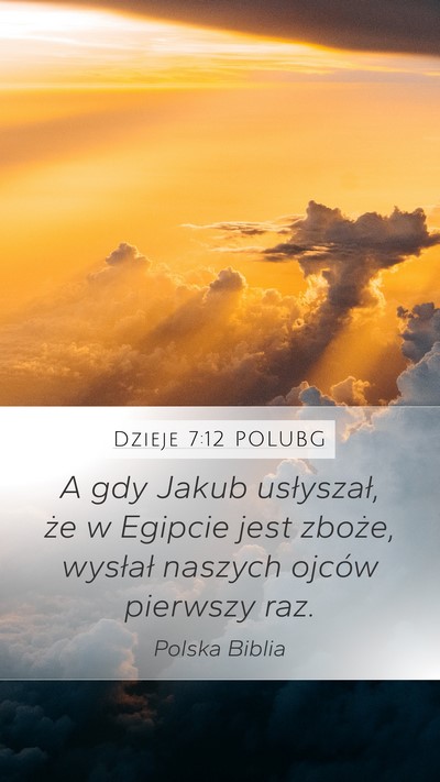 Dzieje 7:12 POLUBG Bible Verse Image