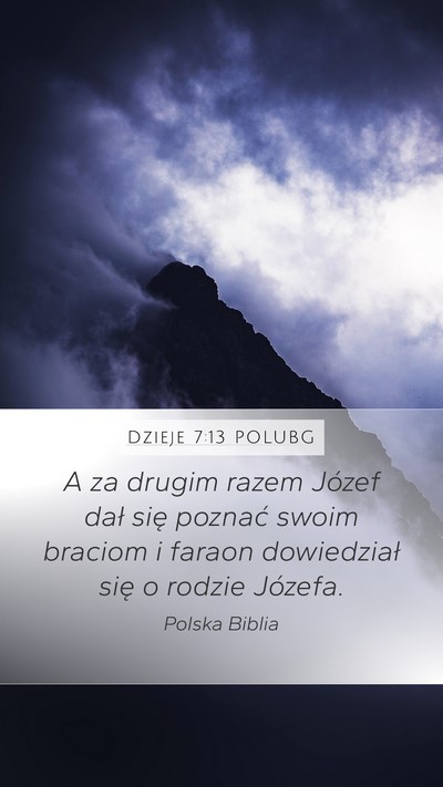 Dzieje 7:13 POLUBG Bible Verse Image