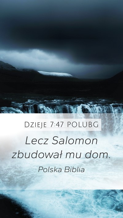 Dzieje 7:47 POLUBG Bible Verse Image