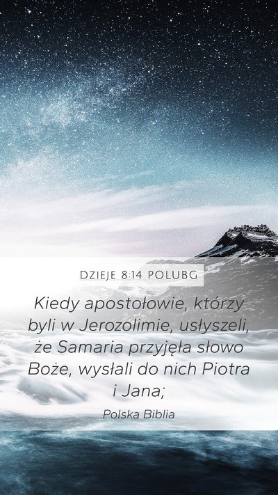 Dzieje 8:14 POLUBG Bible Verse Image