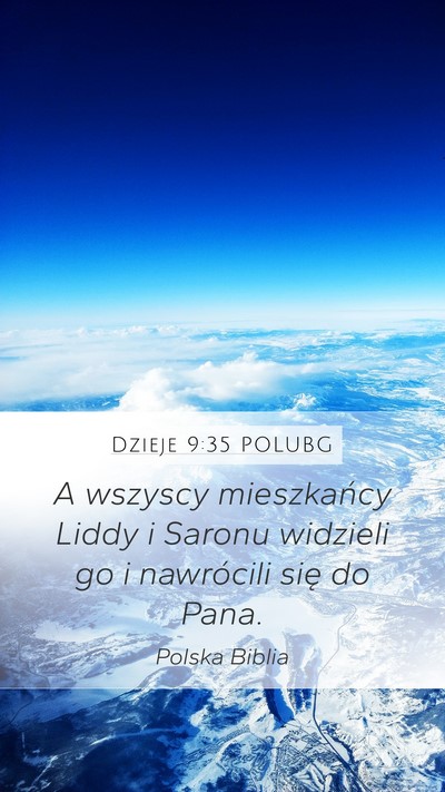 Dzieje 9:35 POLUBG Bible Verse Image