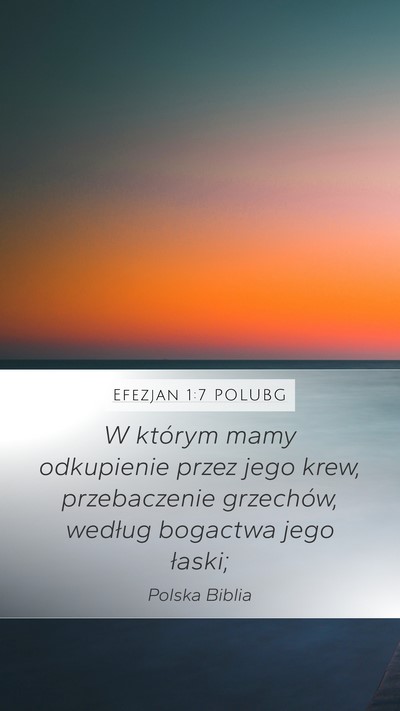 Efezjan 1:7 POLUBG Bible Verse Image