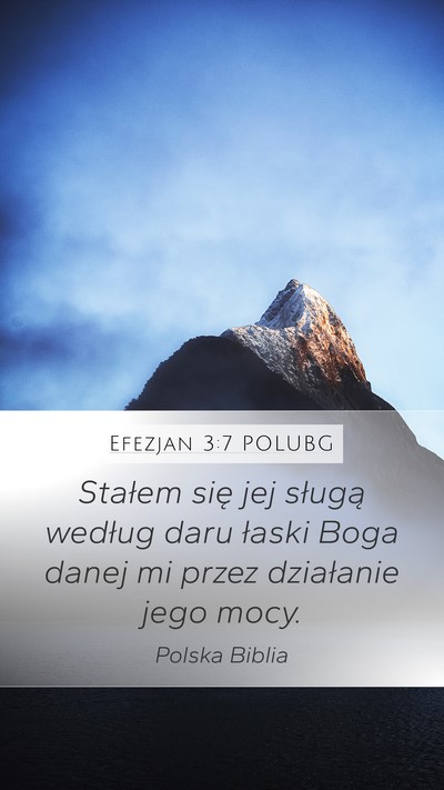 Efezjan 3:7 POLUBG Bible Verse Image