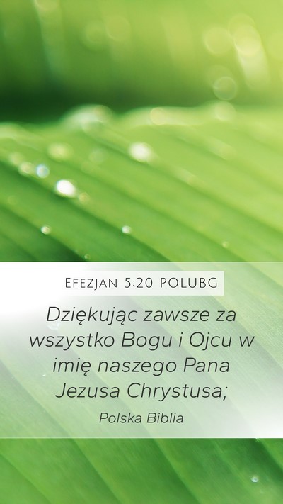 Efezjan 5:20 POLUBG Bible Verse Image