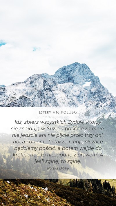 Estery 4:16 POLUBG Bible Verse Image