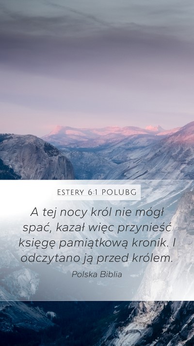 Estery 6:1 POLUBG Bible Verse Image