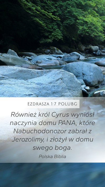 Ezdrasza 1:7 POLUBG Bible Verse Image