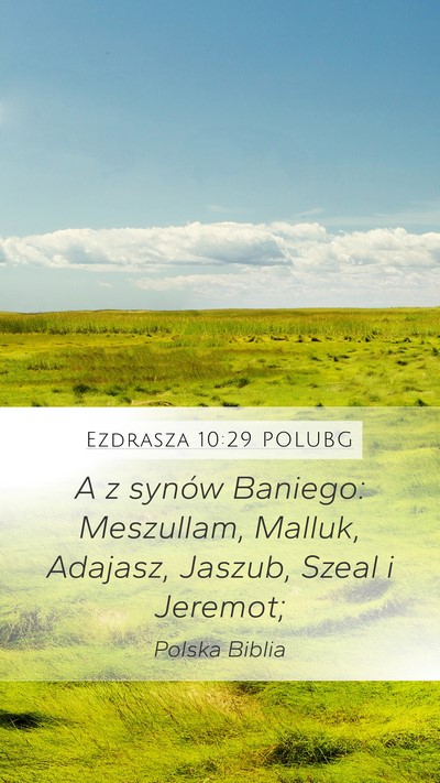 Ezdrasza 10:29 POLUBG Bible Verse Image