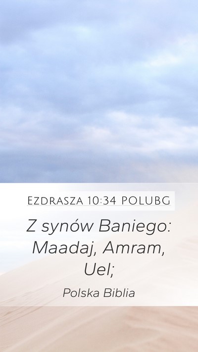 Ezdrasza 10:34 POLUBG Bible Verse Image
