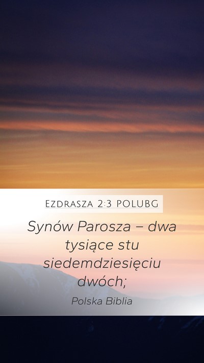 Ezdrasza 2:3 POLUBG Bible Verse Image