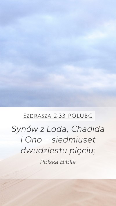Ezdrasza 2:33 POLUBG Bible Verse Image