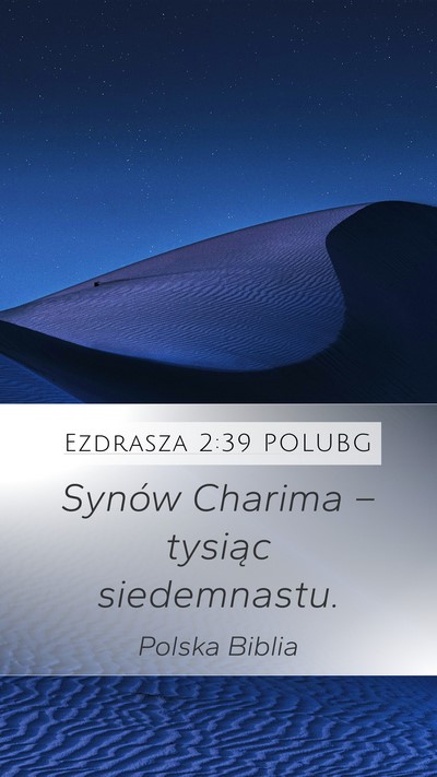 Ezdrasza 2:39 POLUBG Bible Verse Image