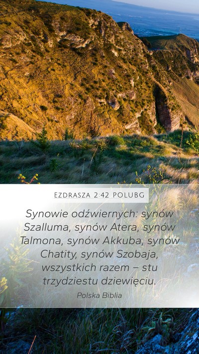Ezdrasza 2:42 POLUBG Bible Verse Image