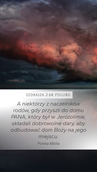 Ezdrasza 2:68 POLUBG Bible Verse Image
