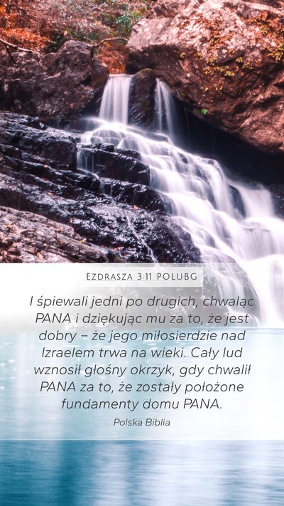 Ezdrasza 3:11 POLUBG Bible Verse Image