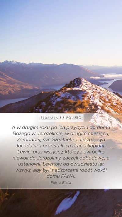Ezdrasza 3:8 POLUBG Bible Verse Image