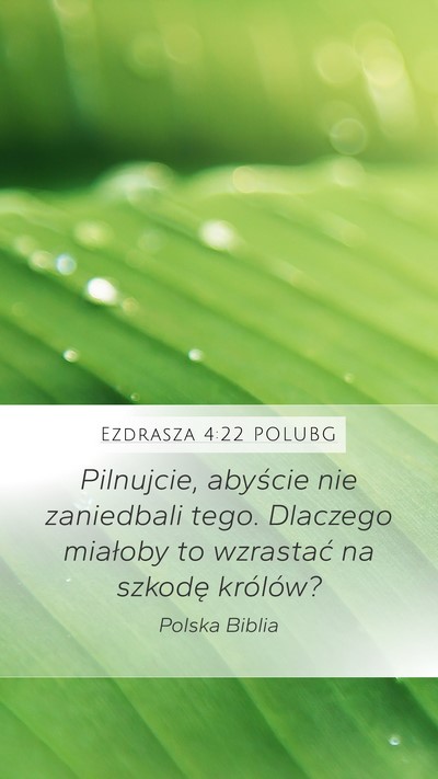 Ezdrasza 4:22 POLUBG Bible Verse Image