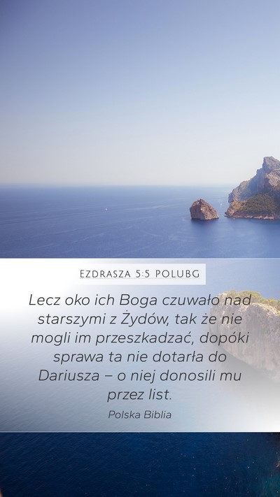 Ezdrasza 5:5 POLUBG Bible Verse Image