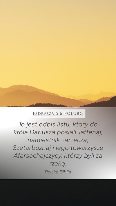 Ezdrasza 5:6 POLUBG Bible Verse Image