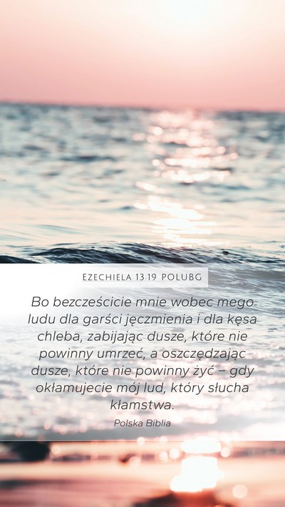 Ezechiela 13:19 POLUBG Bible Verse Image