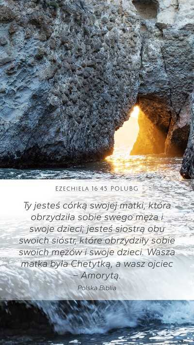 Ezechiela 16:45 POLUBG Mobile Phone Wallpaper - Ty jesteś córką swojej matki, która - Mobile Bible Verse Wallpaper