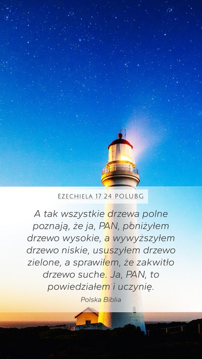 Ezechiela 17:24 POLUBG Mobile Phone Wallpaper - A tak wszystkie drzewa polne poznają, że ja, - Mobile Bible Verse Wallpaper