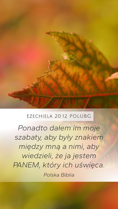 Ezechiela 20:12 POLUBG Bible Verse Image