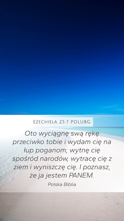 Ezechiela 25:7 POLUBG Bible Verse Image