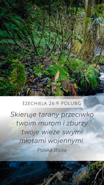 Ezechiela 26:9 POLUBG Bible Verse Image