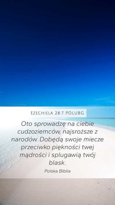 Ezechiela 28:7 POLUBG Bible Verse Image