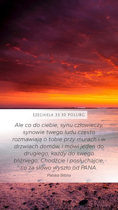 Ezechiela 33:30 POLUBG Bible Verse Image