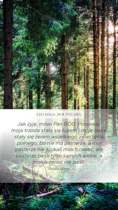 Ezechiela 34:8 POLUBG Bible Verse Image
