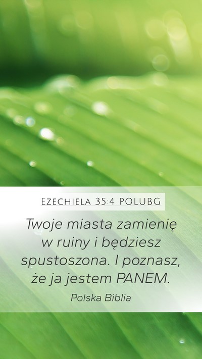 Ezechiela 35:4 POLUBG Mobile Phone Wallpaper - Twoje miasta zamienię w ruiny i będziesz - Mobile Bible Verse Wallpaper