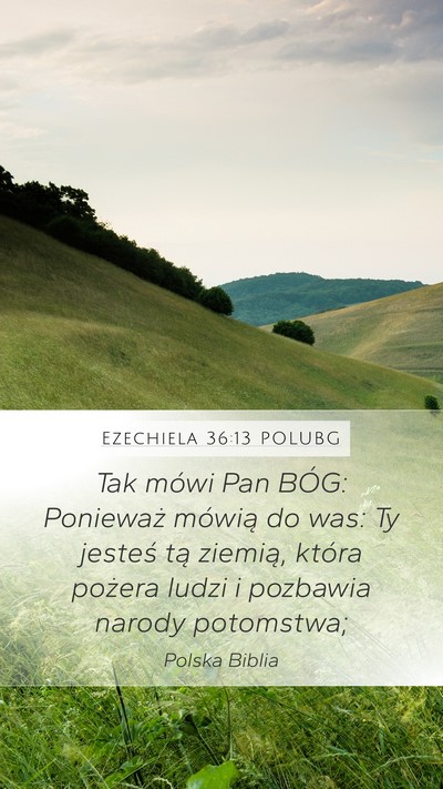 Ezechiela 36:13 POLUBG Bible Verse Image