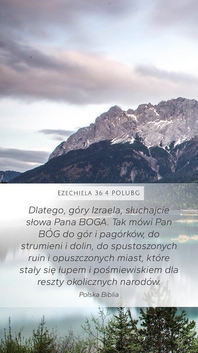 Ezechiela 36:4 POLUBG Mobile Phone Wallpaper - Dlatego, góry Izraela, słuchajcie słowa Pana - Mobile Bible Verse Wallpaper