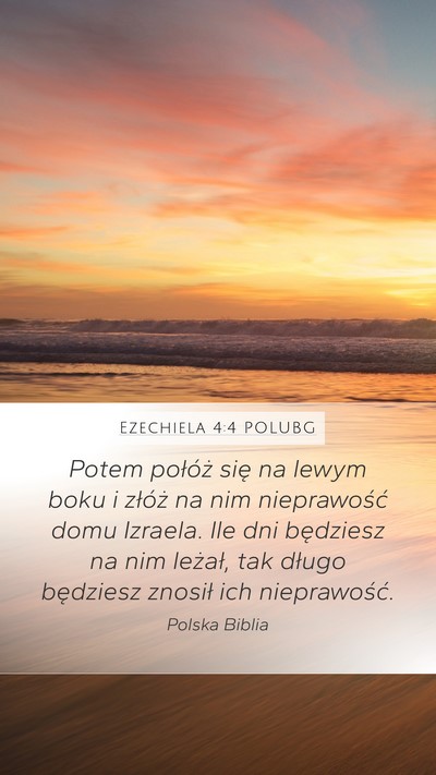 Ezechiela 4:4 POLUBG Bible Verse Image