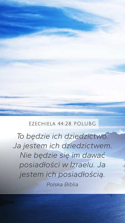 Ezechiela 44:28 POLUBG Bible Verse Image