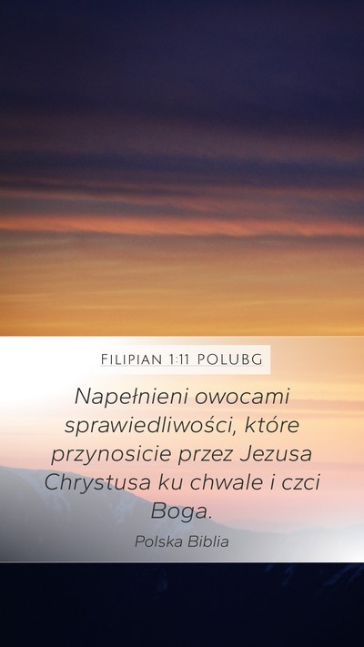 Filipian 1:11 POLUBG Bible Verse Image