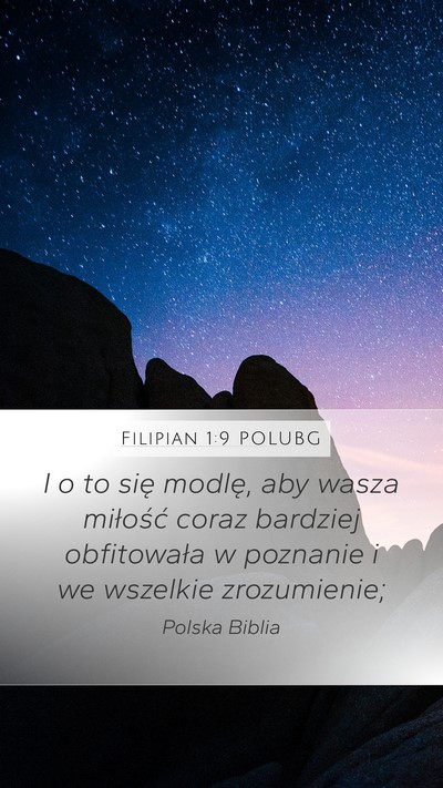 Filipian 1:9 POLUBG Bible Verse Image