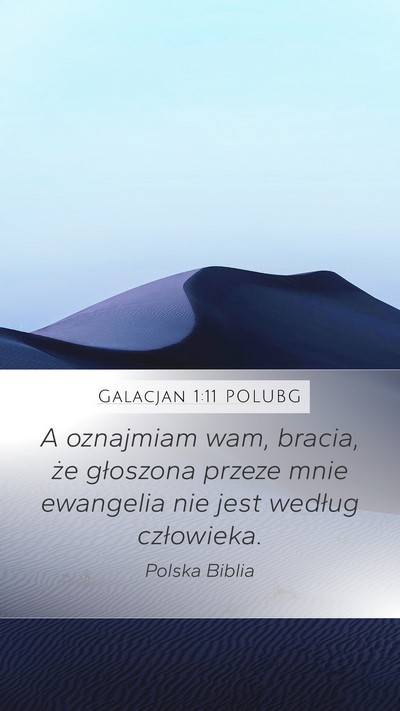 Galacjan 1:11 POLUBG Bible Verse Image
