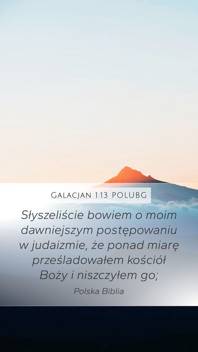 Galacjan 1:13 POLUBG Bible Verse Image