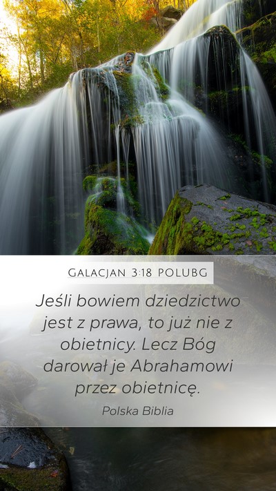 Galacjan 3:18 POLUBG Bible Verse Image