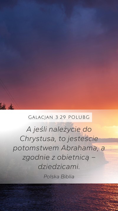 Galacjan 3:29 POLUBG Bible Verse Image